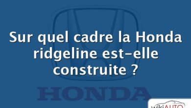 Sur quel cadre la Honda ridgeline est-elle construite ?